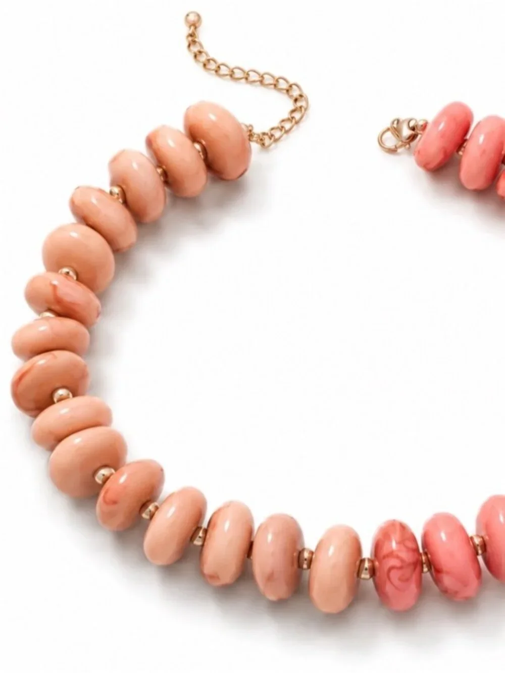 New! Coastal Pink Chunky Colorblock Dopamine Necklace NWOT 1072